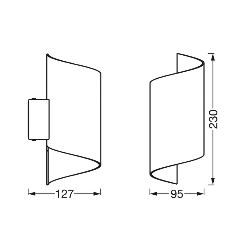 Ledvance - LED Zatemnitvena stenska svetilka SMART+ TWIST LED/12W/230V 3000-6500K Wi-Fi črna