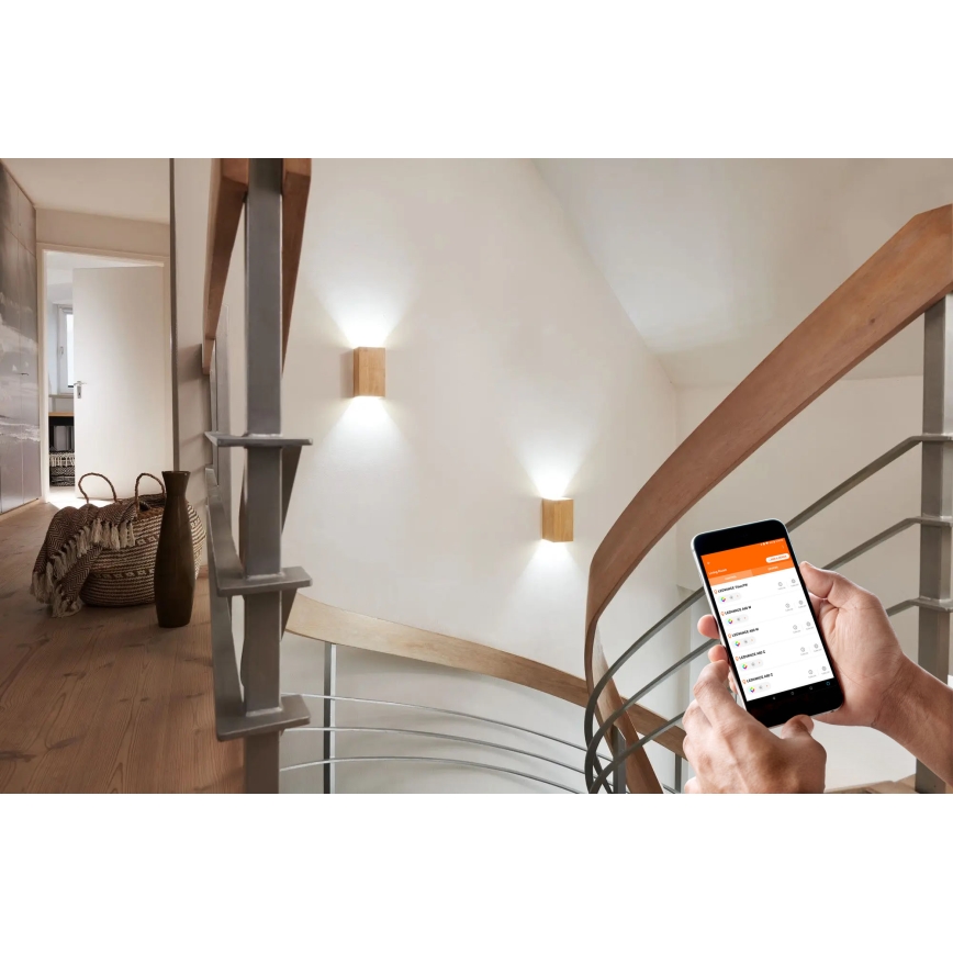 Ledvance - LED Zatemnitvena stenska svetilka SMART+ WOOD LED/12W/230V 3000-6500K Wi-Fi