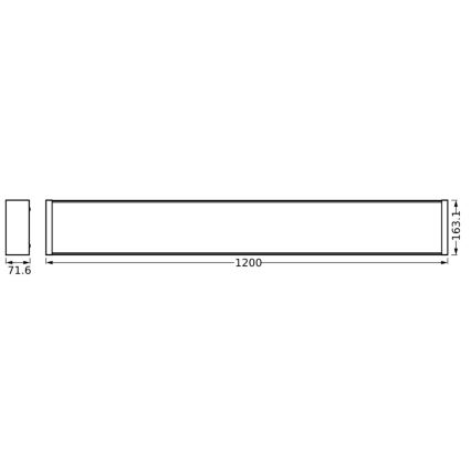 Ledvance - LED Zatemnitvena stropna svetilka OFFICE LINE LED/40W/230V 120 cm + Daljinski upravljalnik