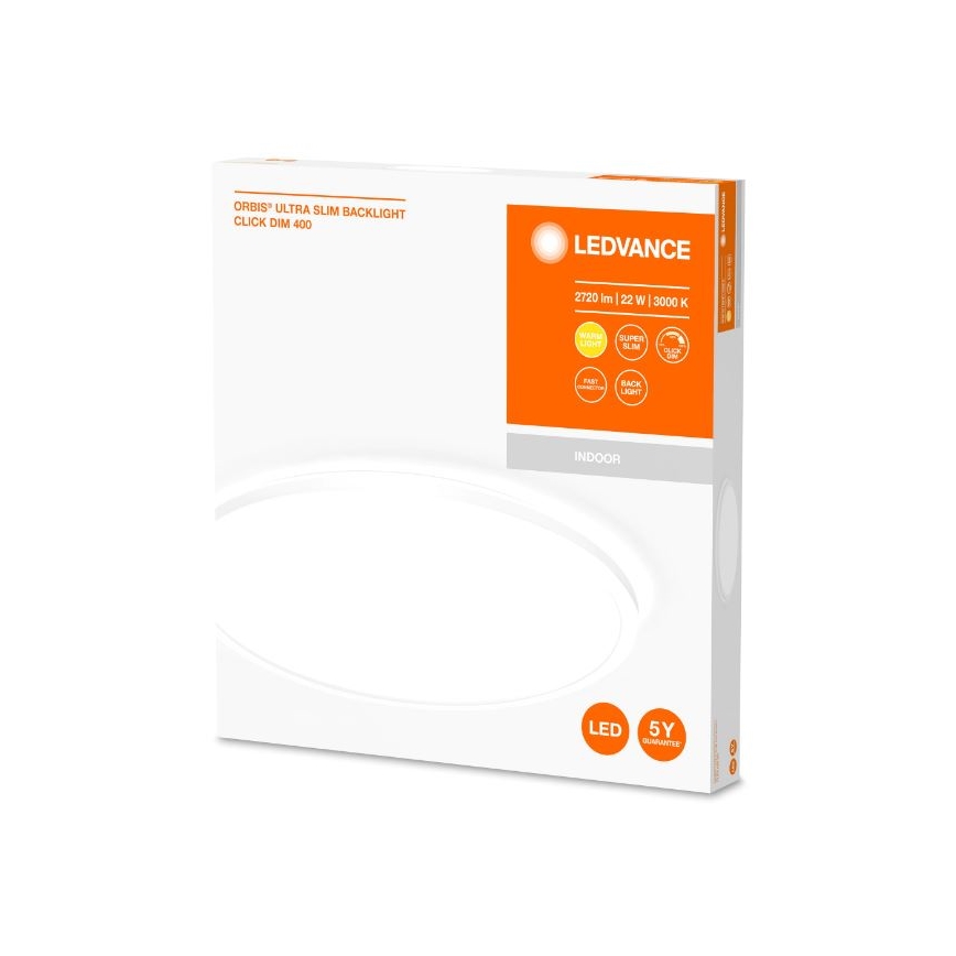 Ledvance - LED Zatemnitvena stropna svetilka ORBIS LED/22W/230V bela