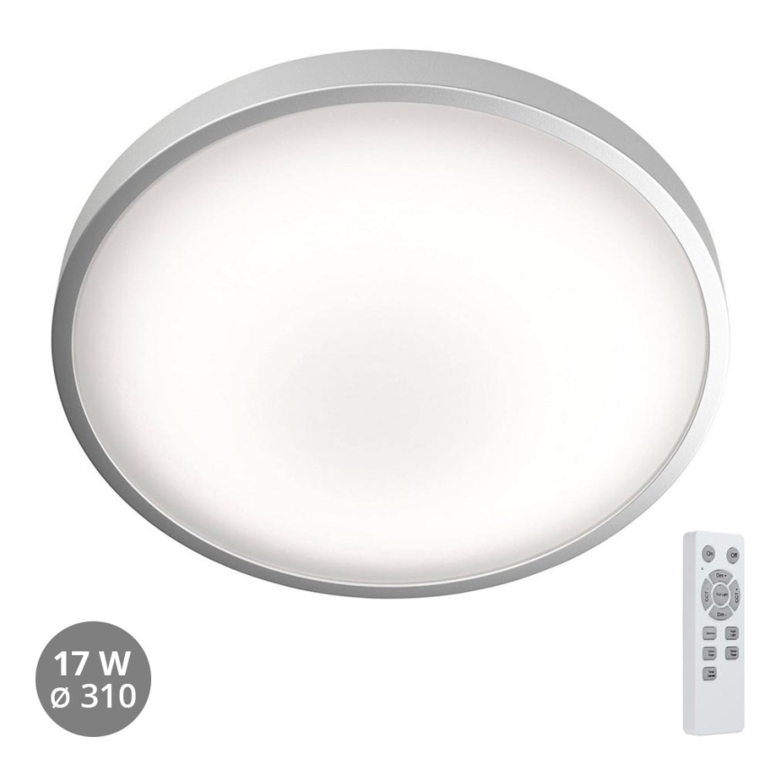 Ledvance - LED Zatemnitvena stropna svetilka SILARA LED/17W/230V + daljinski upravljalnik 2700K-6000K