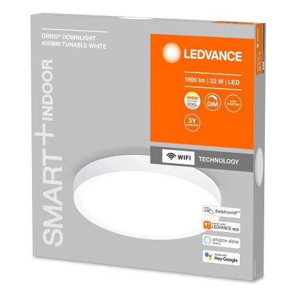 Ledvance - LED Zatemnitvena stropna svetilka SMART+ DOWNLIGHT LED/22W/230V 3000-6500K Wi-Fi