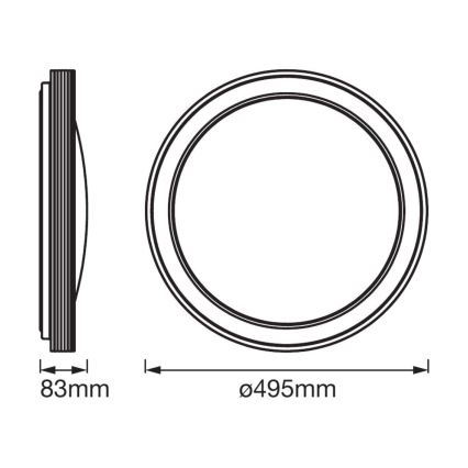 Ledvance - LED Zatemnitvena stropna svetilka  SMART+ FRAME LED/32W/230V 3,000K-6,500K Wi-Fi