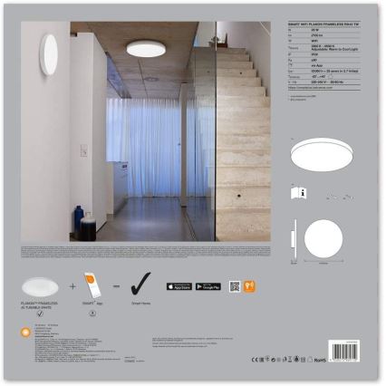 Ledvance - LED Zatemnitvena stropna svetilka SMART+ FRAMELESS LED/28W/230V 3,000K-6,500K Wi-Fi