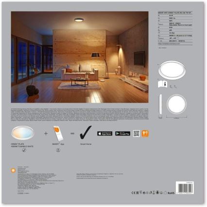 Ledvance - LED Zatemnitvena svetilka SMART+ PLATE LED/24W/230V 3,000K-6,500K Wi-Fi