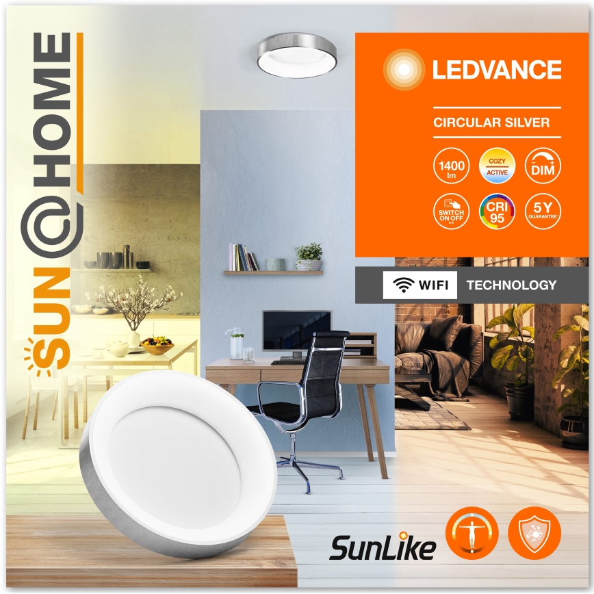 Ledvance - LED Zatemnitvena stropna svetilka SUN@HOME CIRCULAR LED/18,5W/230V Wi-Fi