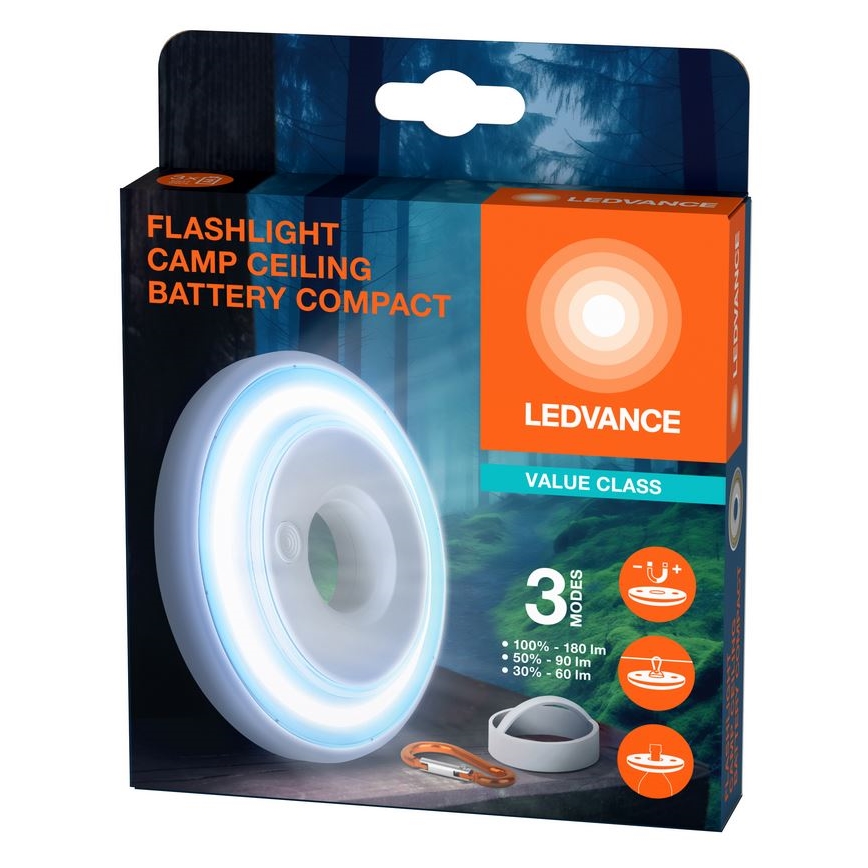 Ledvance - LED Zatemnitvena svetilka FLASHLIGHT CAMP LED/2,2W/3xAAA