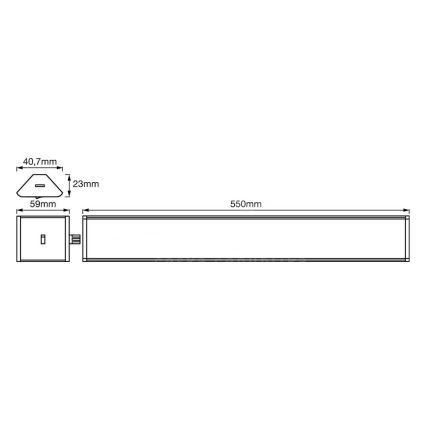 Ledvance - LED Zatemnitvena svetilka s senzorjem CORNER LED/8W/230V