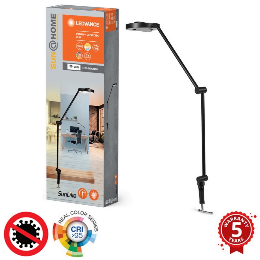 Ledvance - LED Zatemnitvena svetilka s sponko SUN@HOME LED/15W/230V 2200-5000K CRI 95 Wi-Fi