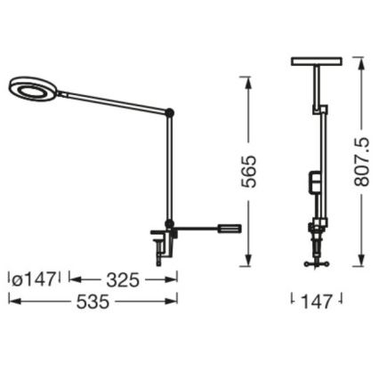 Ledvance - LED Zatemnitvena svetilka s sponko SUN@HOME LED/15W/230V 2200-5000K CRI 95 Wi-Fi