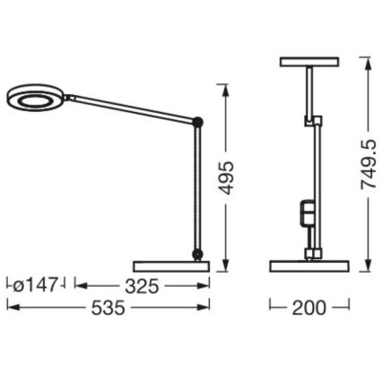 Ledvance - LED Zatemnitvena namizna svetilka na dotik SUN@HOME LED/20W/230V 2200-5000K CRI 95 Wi-Fi