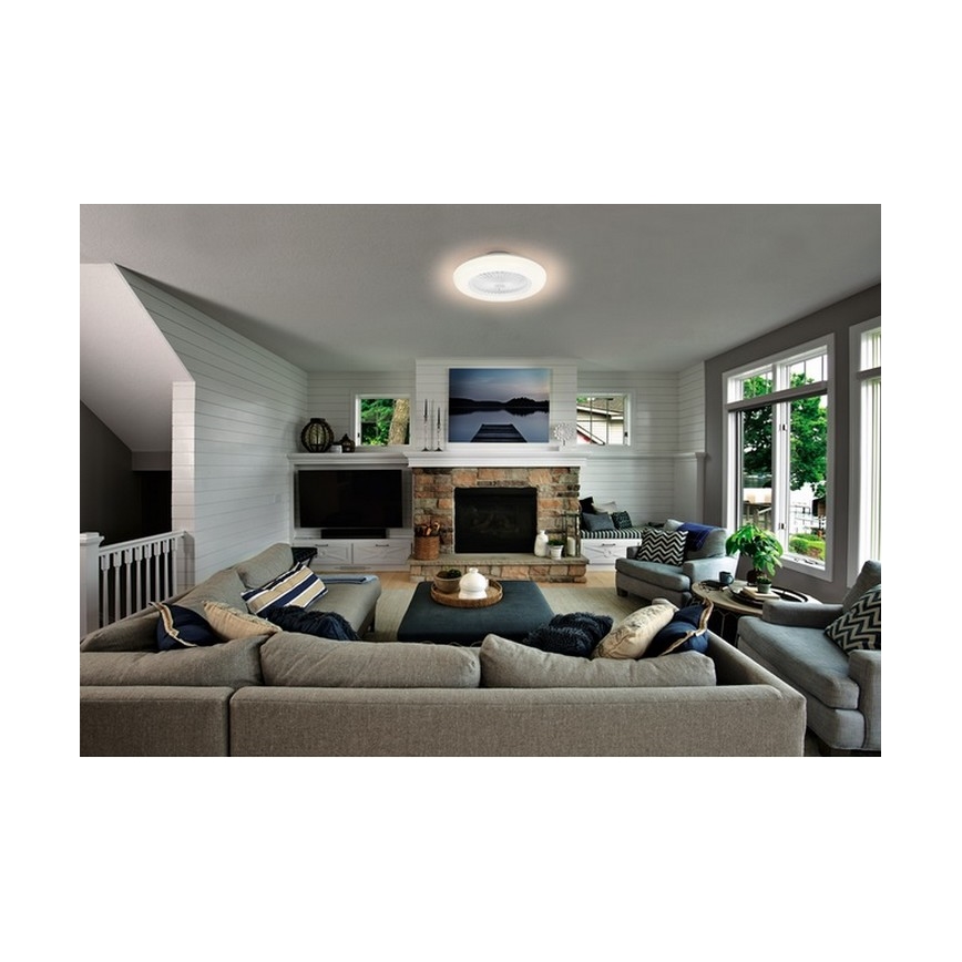 Ledvance - LED Zatemnitvena stropna svetilka z ventilatorjem SMART+ LED/35W/230V Wi-Fi 3000-6500K + Daljinski upravljalnik