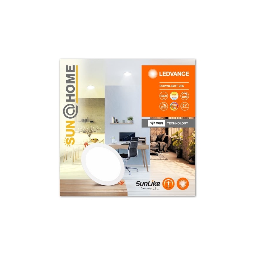Ledvance - LED Zatemnitvena vgradna svetilka SUN@HOME LED/22W/230V 2200-5000 CRI 95 Wi-Fi