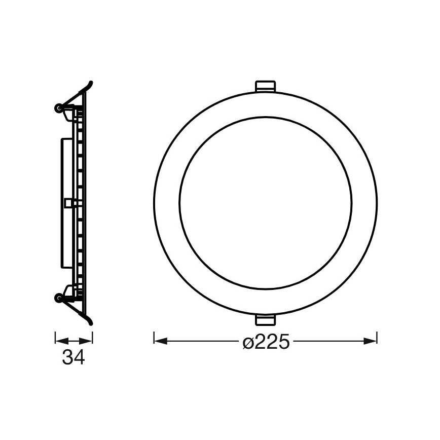 Ledvance - LED Zatemnitvena vgradna svetilka SUN@HOME LED/22W/230V 2200-5000 CRI 95 Wi-Fi