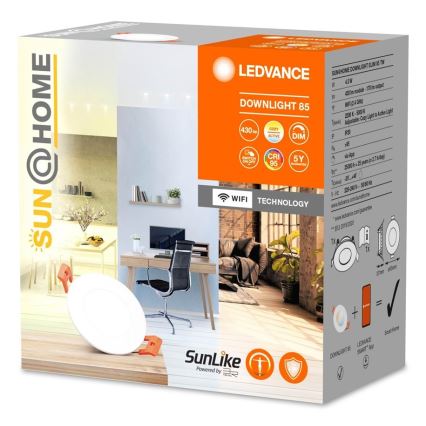 Ledvance - LED Zatemnitvena vgradna svetilka SUN@HOME LED/4,5W/230V 2200-5000 CRI 95 Wi-Fi