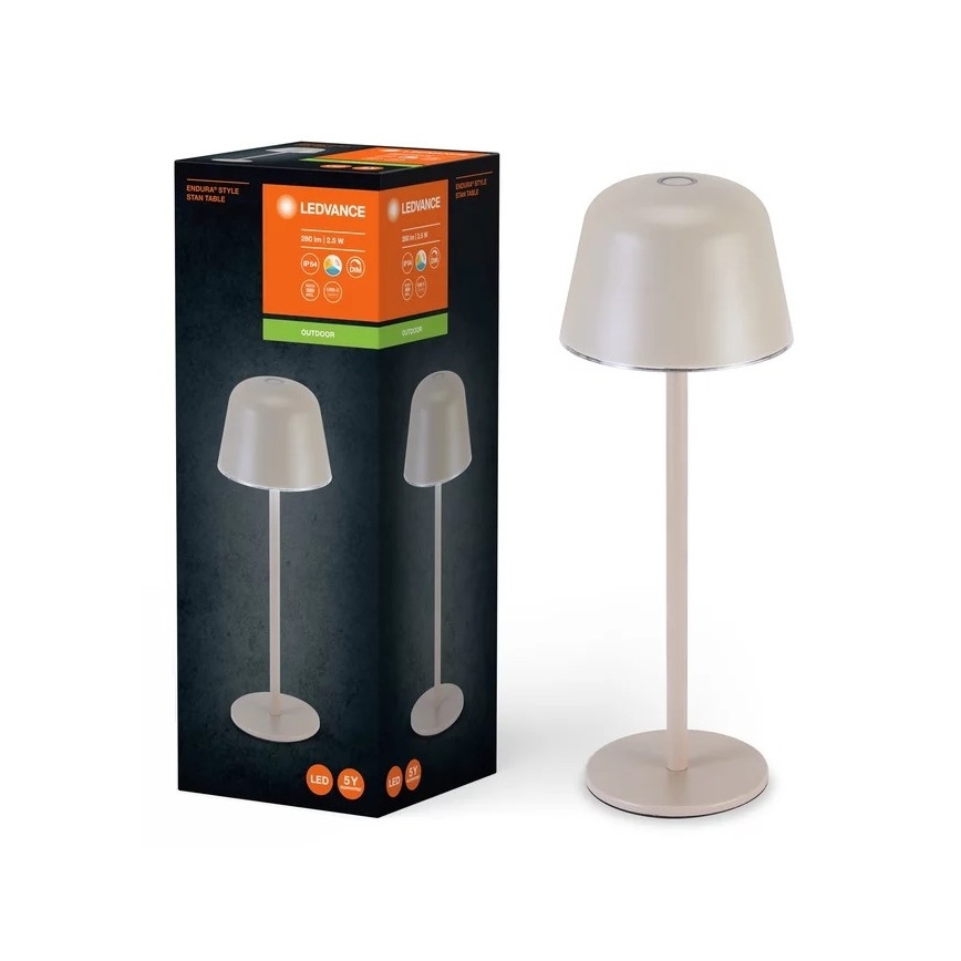 Ledvance - LED zatemnitvena zunanja polnilna svetilka NAMIZNA LED/2,5W/5V IP54 bež