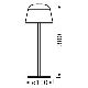 Ledvance - LED Zatemnitvena zunanja polnilna svetilka NAMIZNA LED/2,5W/5V IP54 črna