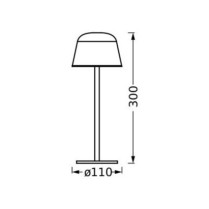 Ledvance - LED Zatemnitvena zunanja polnilna svetilka NAMIZNA LED/2,5W/5V IP54 črna