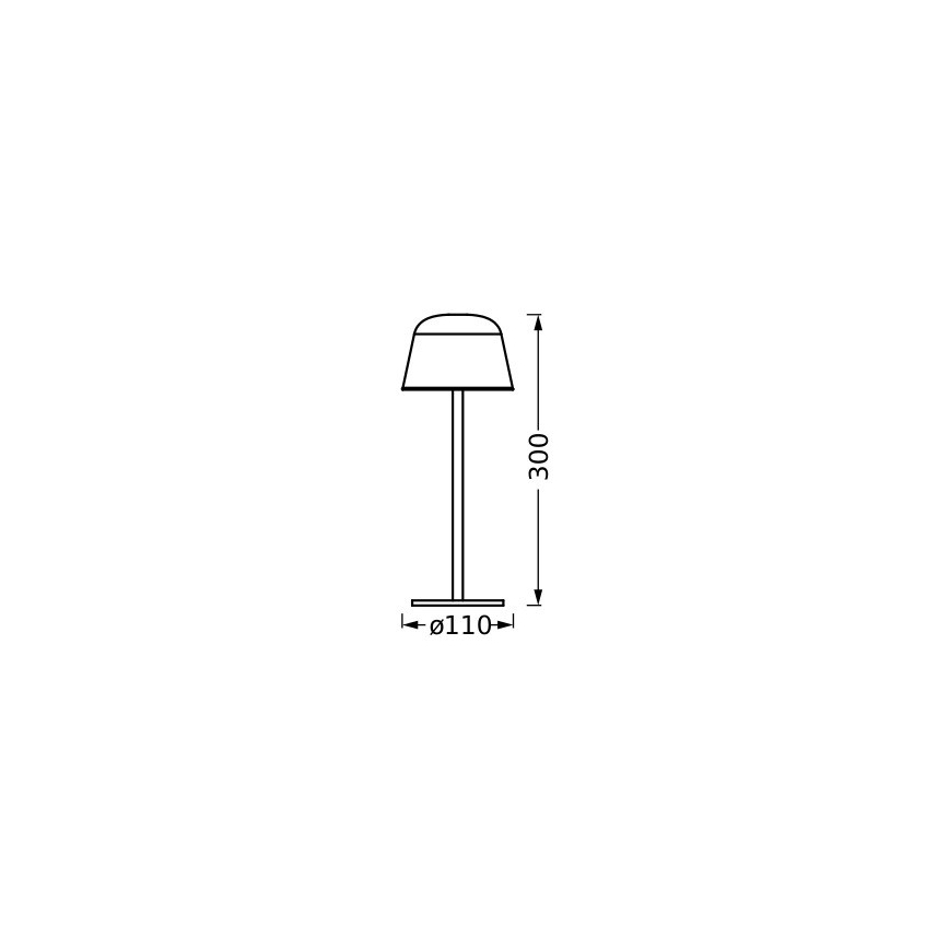 Ledvance - LED Zatemnitvena zunanja polnilna svetilka NAMIZNA LED/2,5W/5V IP54 črna
