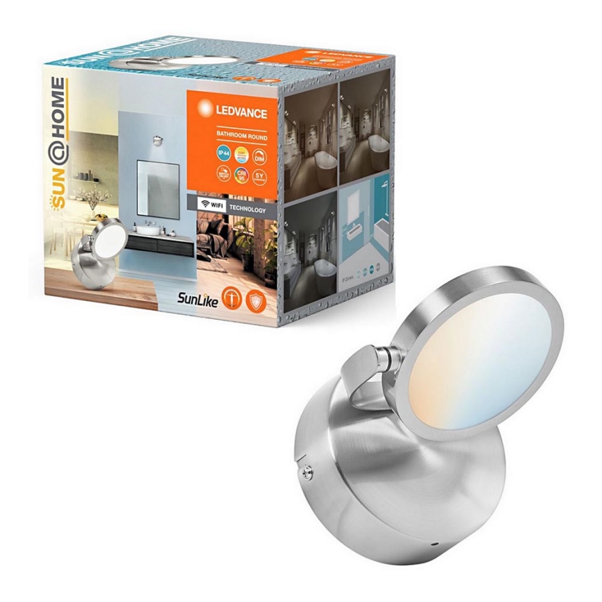Ledvance - LED Zatemnitveni kopalniški reflektor SUN@HOME LED/7,5W/230V 2200-5000K CRI 95 Wi-Fi IP44