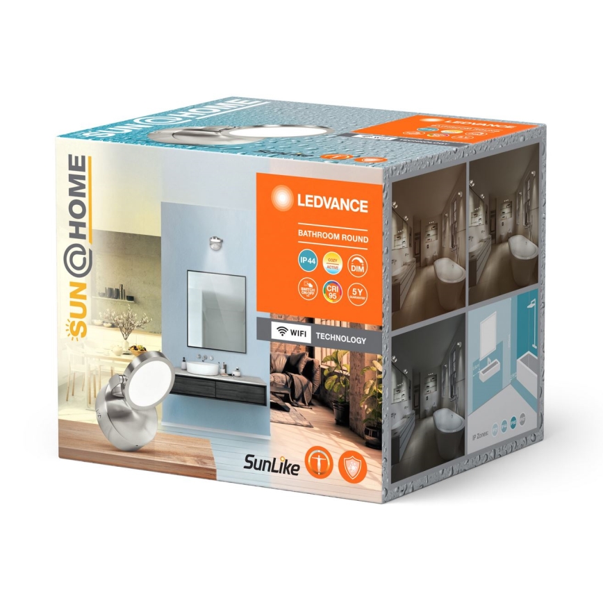Ledvance - LED Zatemnitveni kopalniški reflektor SUN@HOME LED/7,5W/230V 2200-5000K CRI 95 Wi-Fi IP44