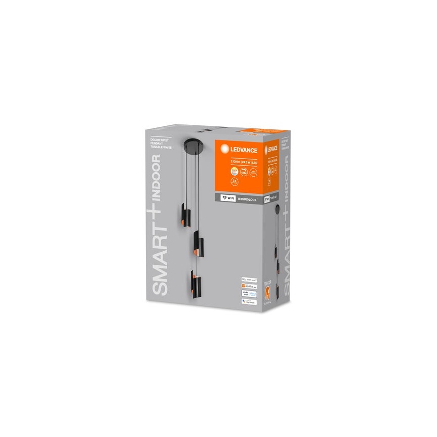 Ledvance - LED Zatemnitveni lestenec na vrvici SMART+ DECOR 3xLED/8W/230V črna Wi-Fi
