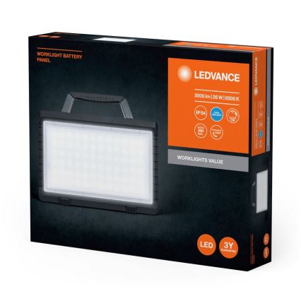 Ledvance - LED Zatemnitven zunanji rechargeable reflektorska WORKLIGHT BATTERY LED/26W/5V IP54