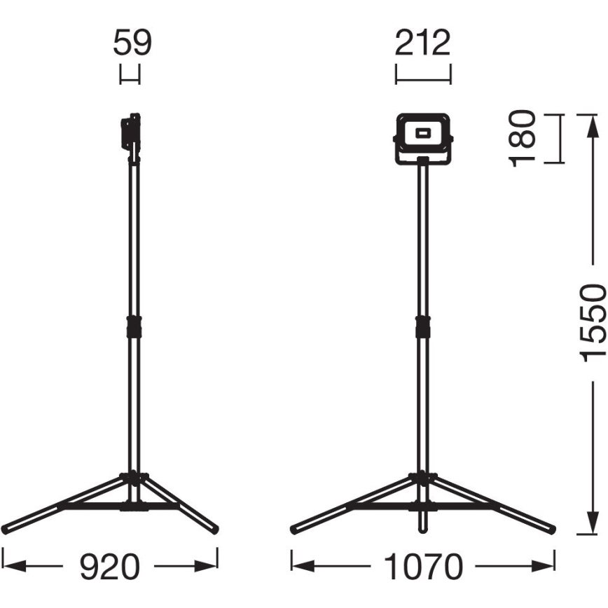 Ledvance - LED Zatemnitveni reflektor z držalom WORKLIGHT TRIPOD LED/20W/3,7V IP54