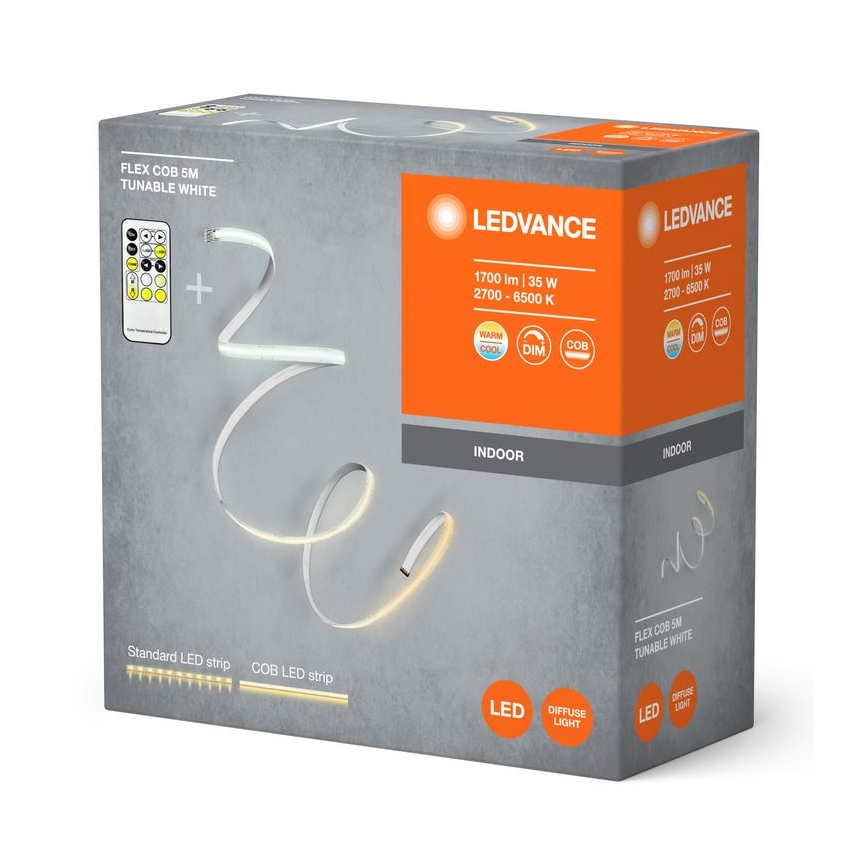 Ledvance - LED Zatemnitveni trak FLEX COB 5m LED/35W/230V 2700-6500K + Daljinski upravljalnik