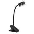Ledvance - LED zatemnjevalna namizna svetilka s sponko, upravljanje na dotik CYLINDER LED/4,8W/5V 3000-6500K črna