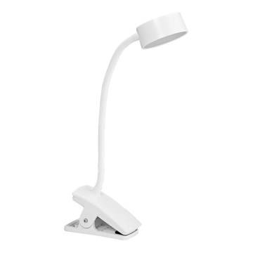 Ledvance - LED zatemnjevalna namizna svetilka s tipko na dotik in sponko CYLINDER LED/4,8W/5V 3000-6500K bela