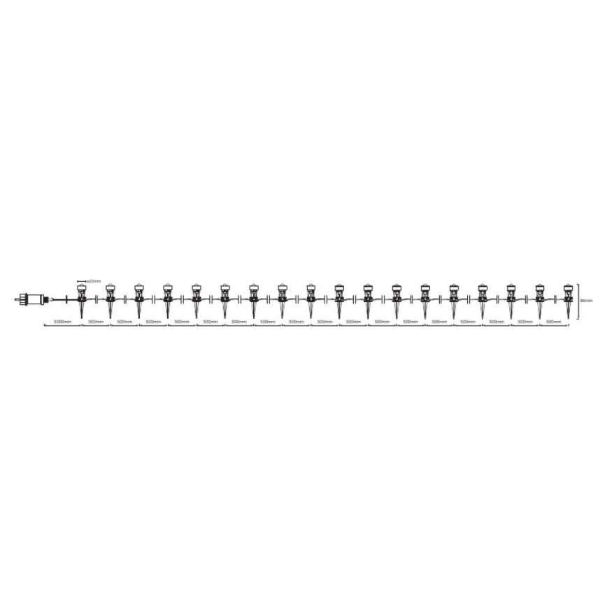Ledvance - LED Zunanja dekorativna svetilka DOT 18xLED/0,7W/230V IP66