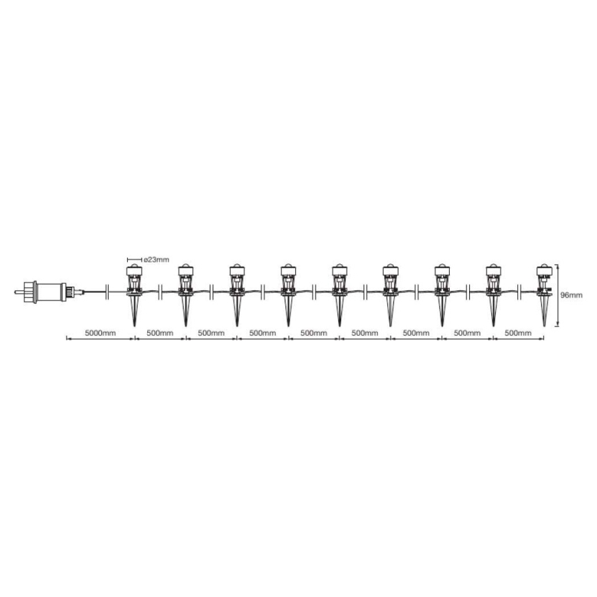 Ledvance - LED Zunanja dekorativna svetilka DOT 9xLED/0,7W/230V IP65