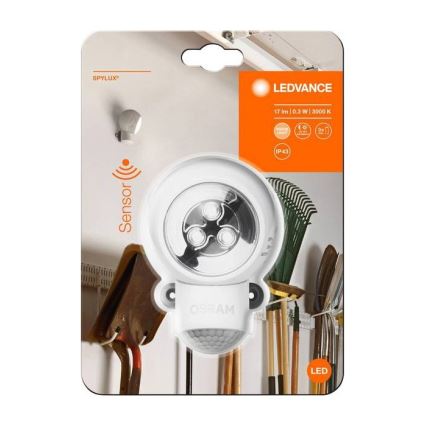 Ledvance -LED Zunanja orientacijska svetilka s senzorjem SPYLUX LED/0,3W/3xAA IP43