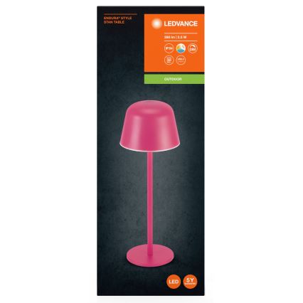 Ledvance -LED Zunanja polnilna svetilka z zatemnitvijo NAMIZNA LED/2,5W/5V IP54 rdeča