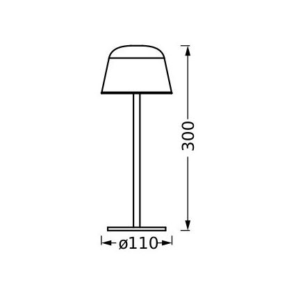 Ledvance -LED Zunanja polnilna svetilka z zatemnitvijo NAMIZNA LED/2,5W/5V IP54 rdeča