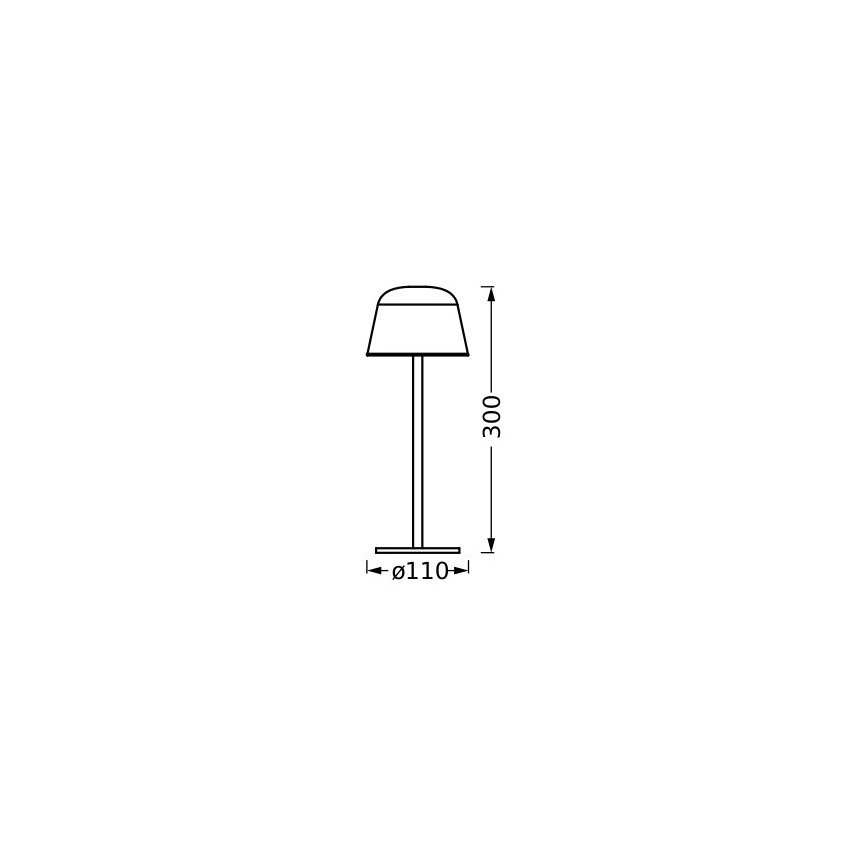 Ledvance -LED Zunanja polnilna svetilka z zatemnitvijo NAMIZNA LED/2,5W/5V IP54 rdeča