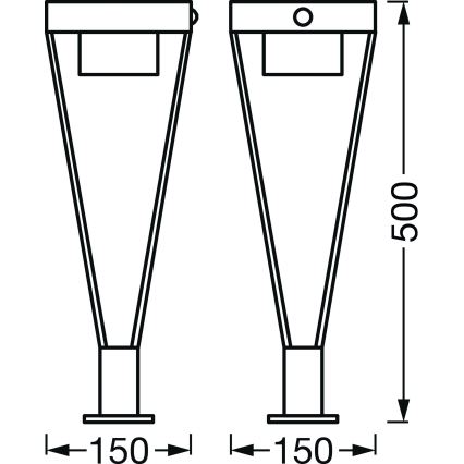 Ledvance - LED Zunanja solarna svetilka s senzorjem BOUQUET LED/6W/3,7V 2200 mAh IP44