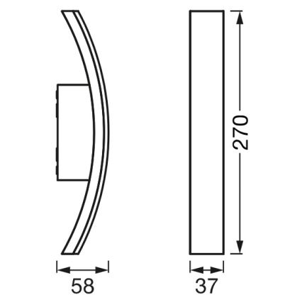 Ledvance - LED Zunanja stenska svetilka BOW LED/7W/230V IP54