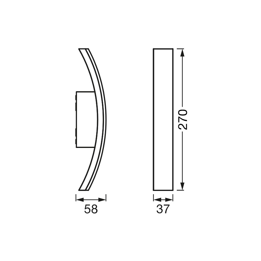 Ledvance - LED Zunanja stenska svetilka BOW LED/7W/230V IP54