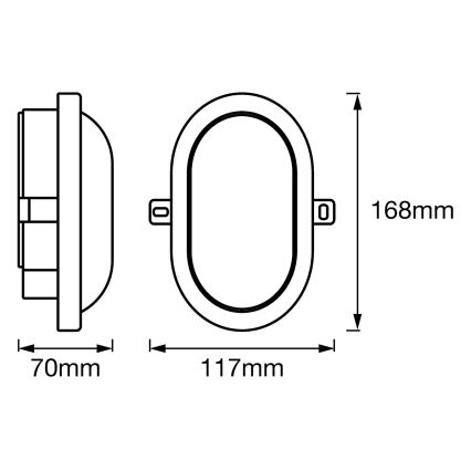 Ledvance - LED Zunanja stenska svetilka BULKHEAD LED/6W/230V IP54 črna