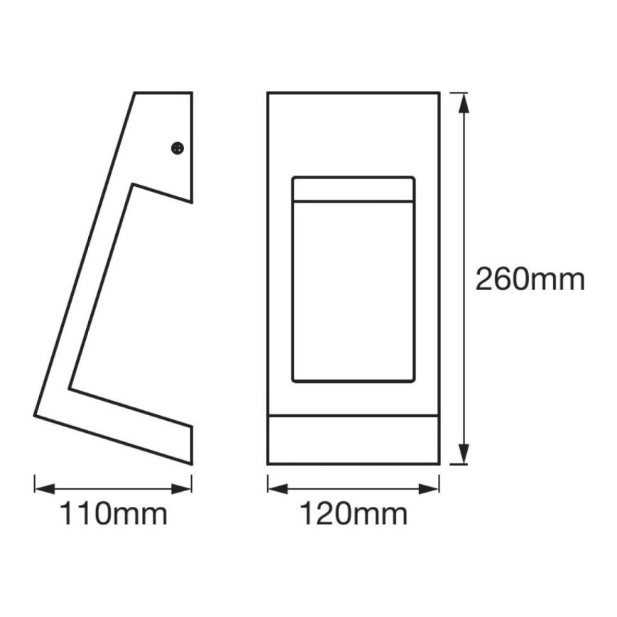 Ledvance - LED Zunanja stenska svetilka EDGE LED/7W/230V IP44
