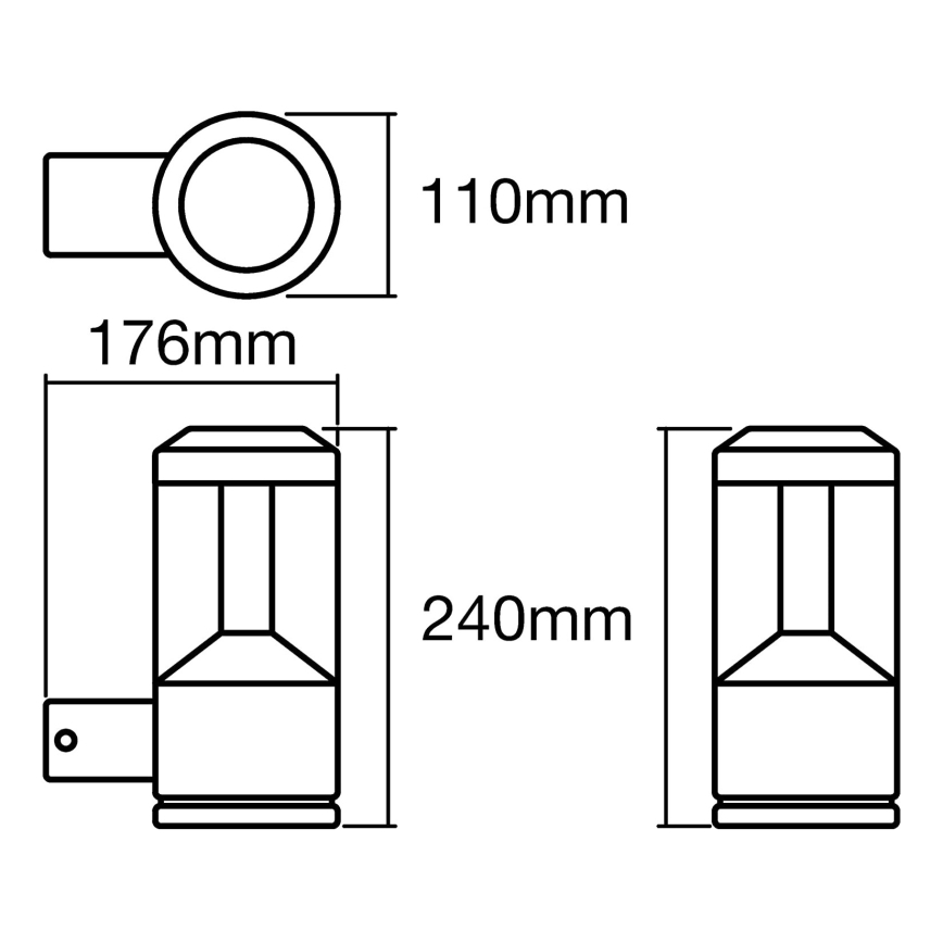Ledvance - LED Zunanja stenska svetilka LANTERN 1xLED/12W/230V IP44