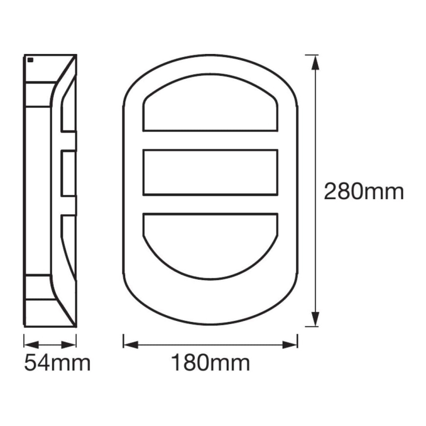 Ledvance - LED Zunanja stenska svetilka PLATE LED/12W/230V IP44