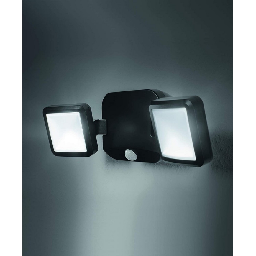 Ledvance - LED Zunanja stenska svetilka s senzorjem BATTERY 2xLED/10W/4xD IP54