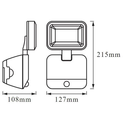 Ledvance - LED Zunanja stenska svetilka s senzorjem BATTERY LED/4W/4xD IP54
