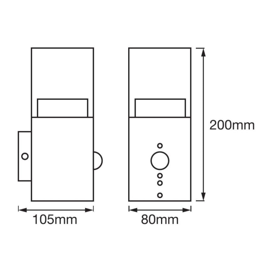 Ledvance - LED Zunanja stenska svetilka s senzorjem CRYSTAL 1xLED/5W/230V IP44