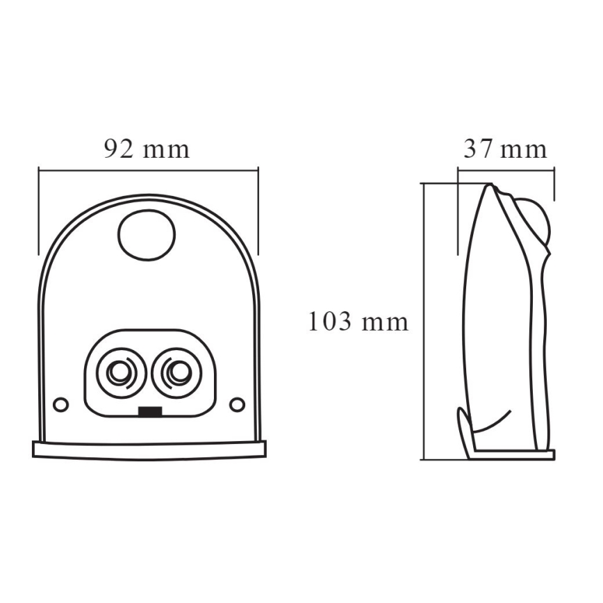 Ledvance - LED Zunanja stenska svetilka s senzorjem DOORLED LED/1W/3xAA IP54