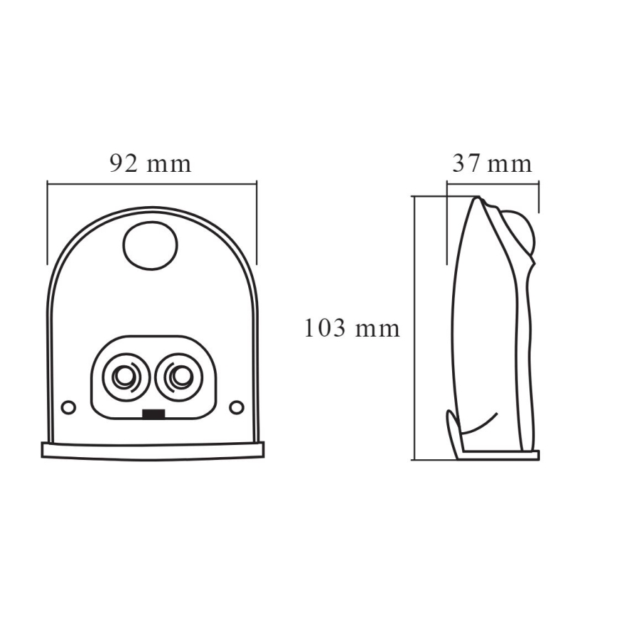 Ledvance - LED Zunanja stenska svetilka s senzorjem DOORLED LED/1W/3xAA IP54