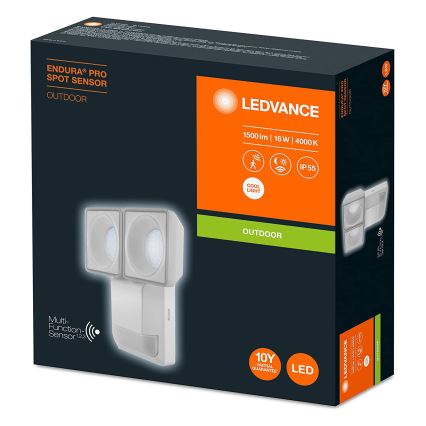 Ledvance - LED Zunanja stenska svetilka s senzorjem SPOT 2xLED/8W/230V IP55